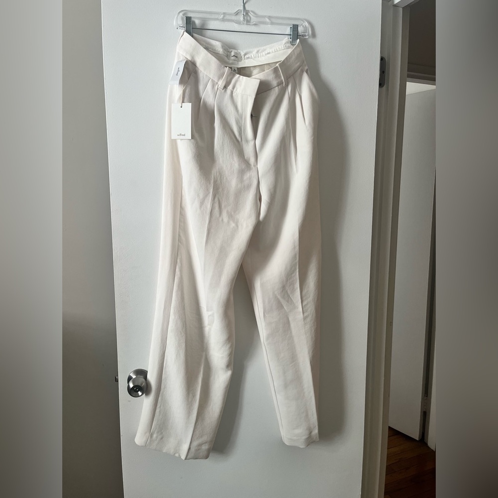 Aritzia Wilfred Effortless Pant in White NWT